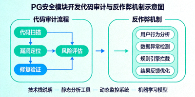 PG安全模块开发代码审计与反作弊机制示意图