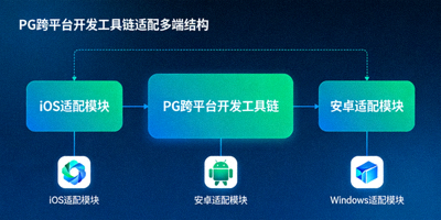 PG跨平台开发工具链适配iOS安卓Windows多端示意图