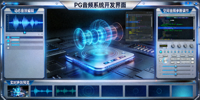 PG音频系统开发界面展示动态音效与空间音频技术